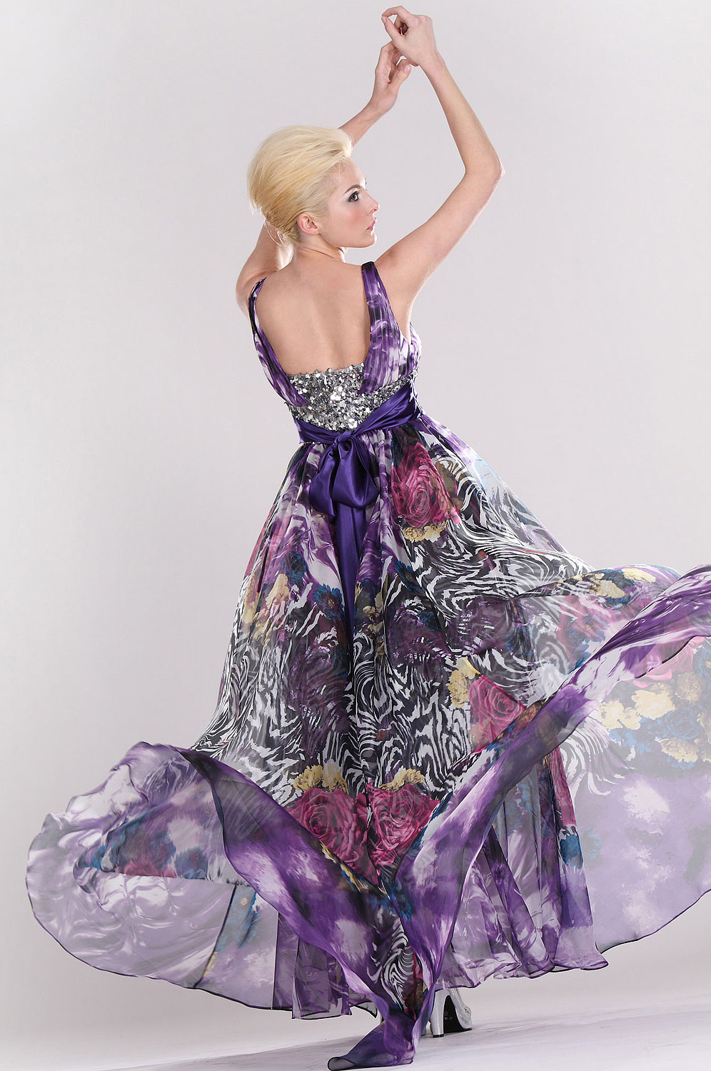 Träger  Elizabeth leuchtend floral  Abendkleid