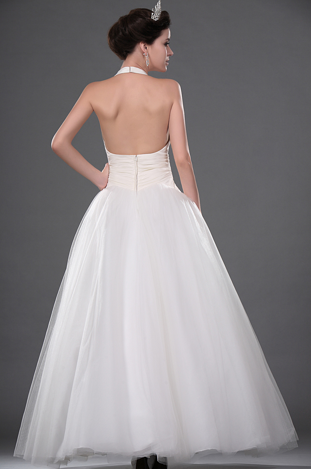 New Sexy Halter Wedding Gown