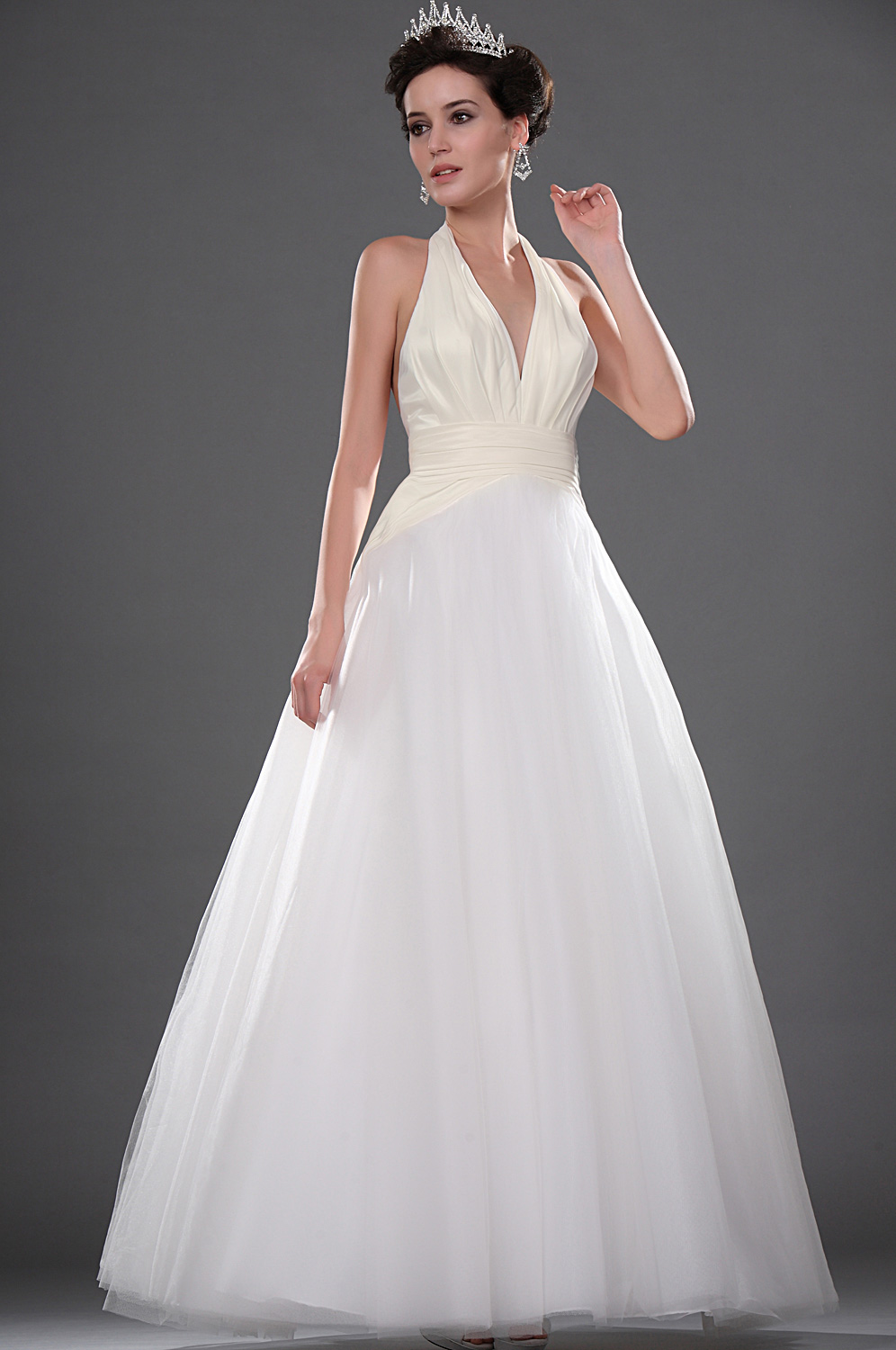 New Sexy Halter Wedding Gown