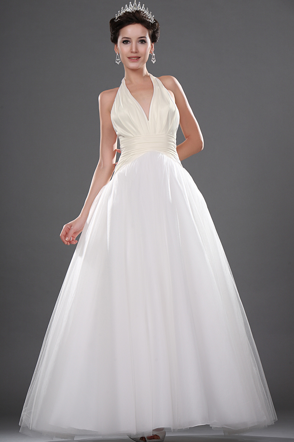 New Sexy Halter Wedding Gown