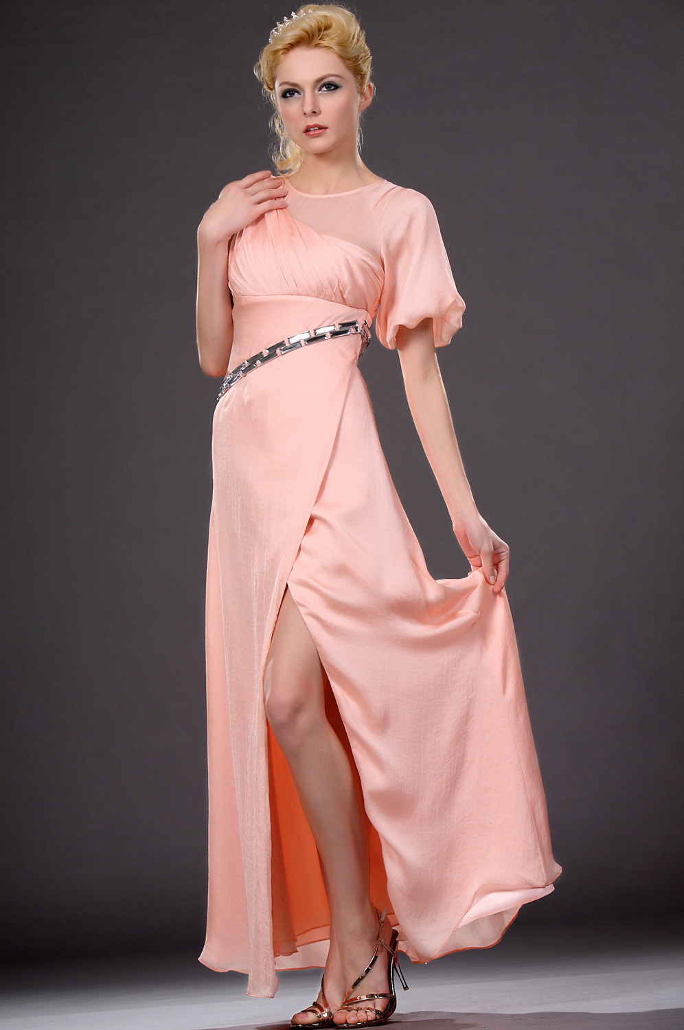 New Hot Pink Stylish Evening Dress