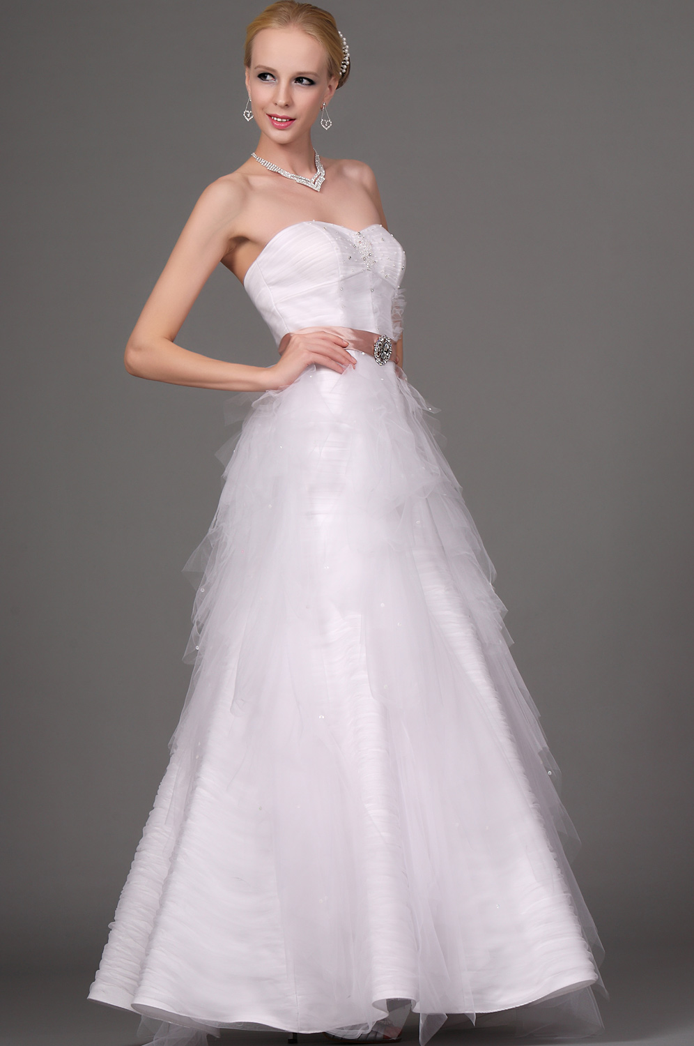 Sin tirante Distinguido Vestido de Noche