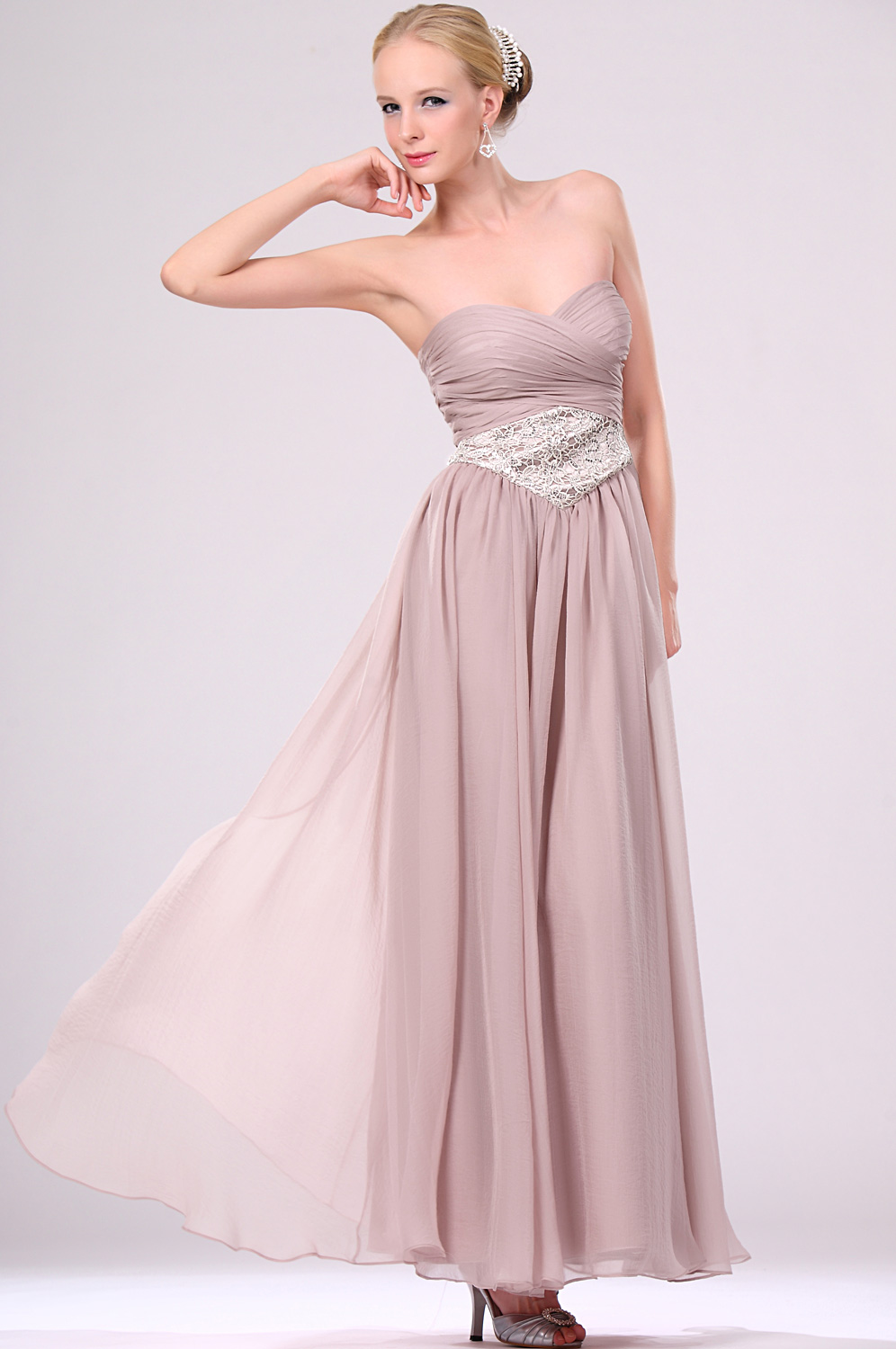 2011 New Stylish Cap-sleeve/Strapless Evening Gown