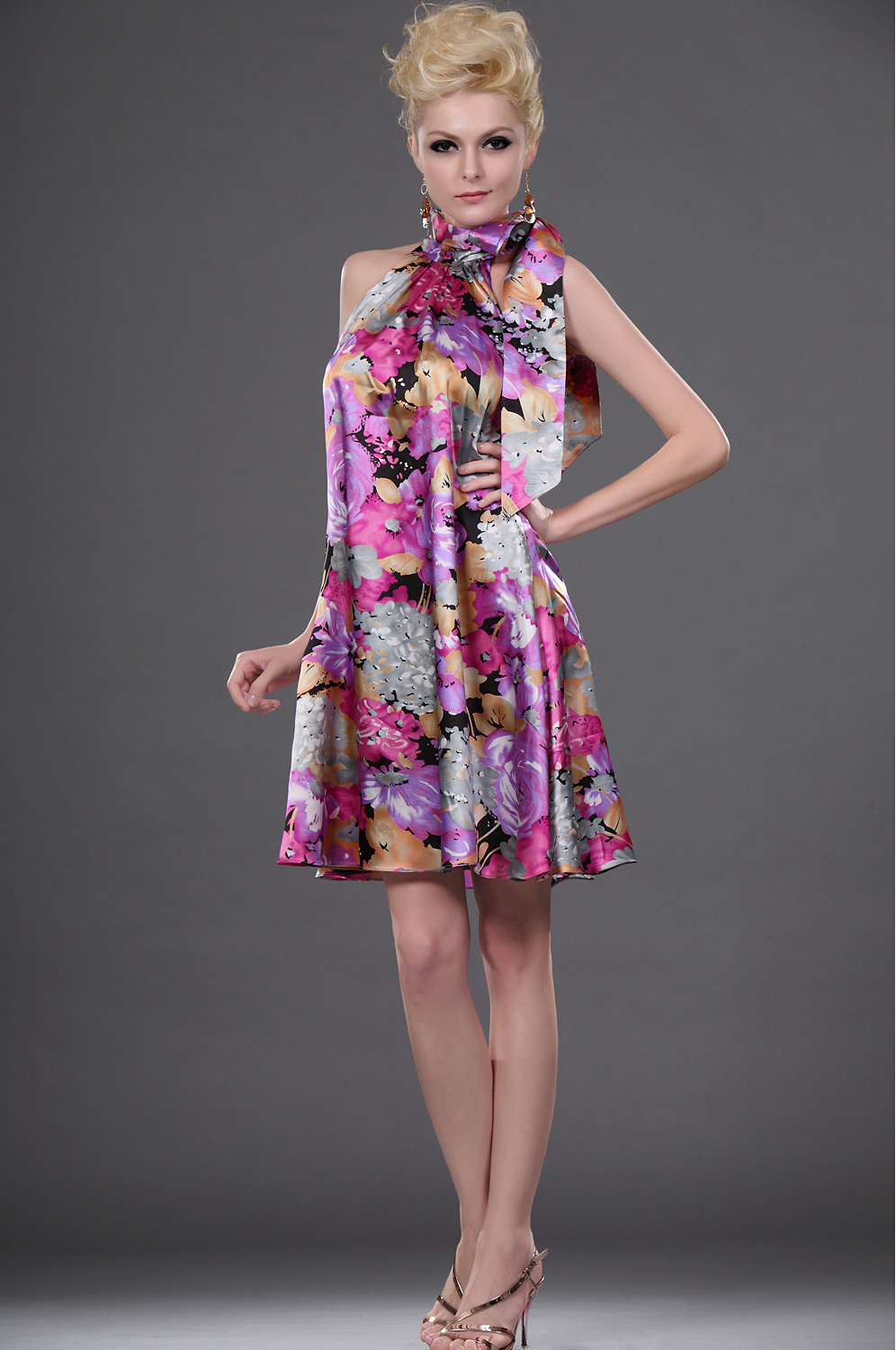 2011 Floral Stylish Cocktail Dress