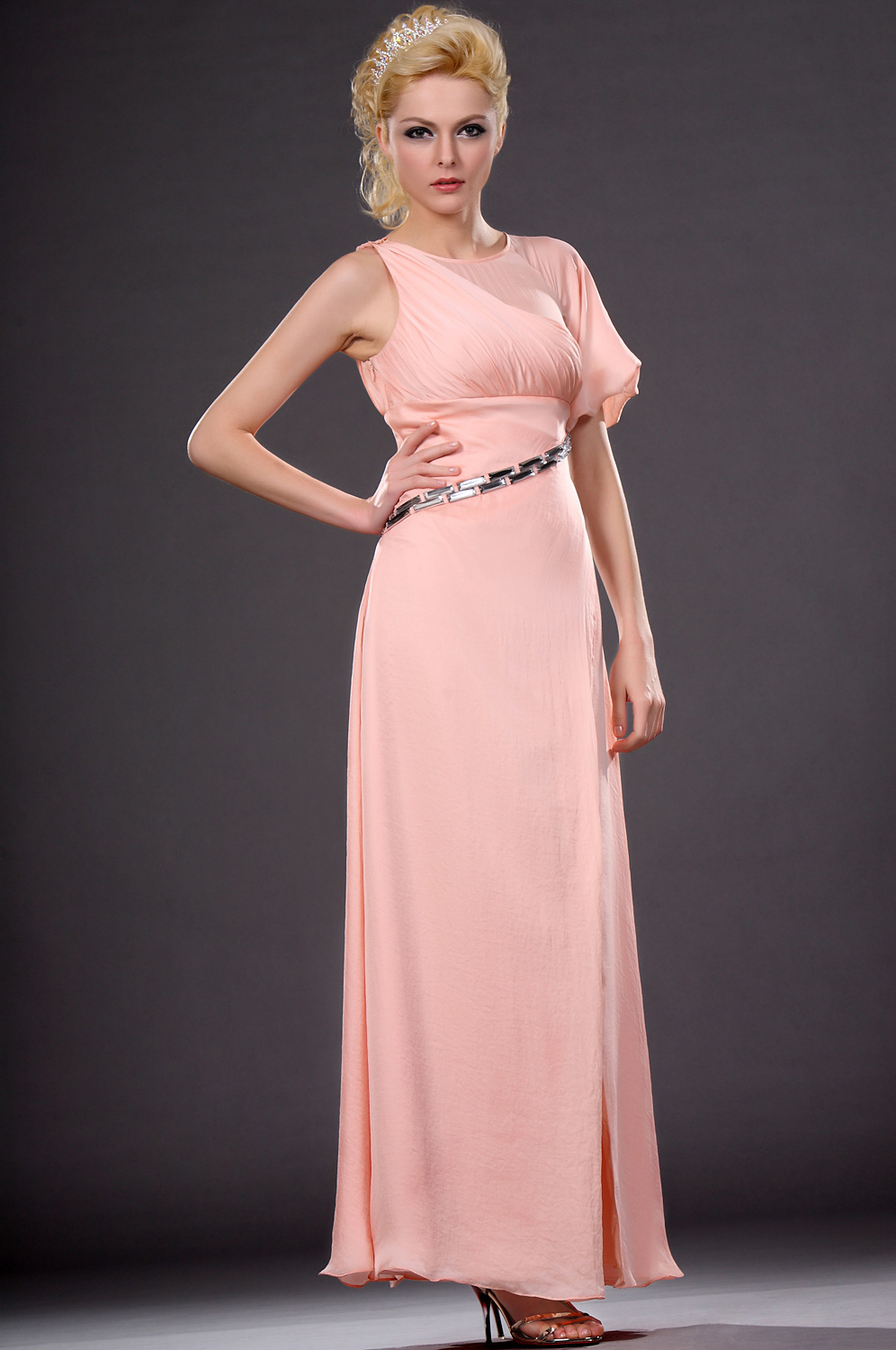 New Hot Pink Stylish Evening Dress
