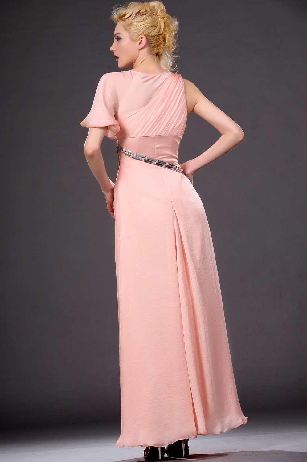 New Hot Pink Stylish Evening Dress