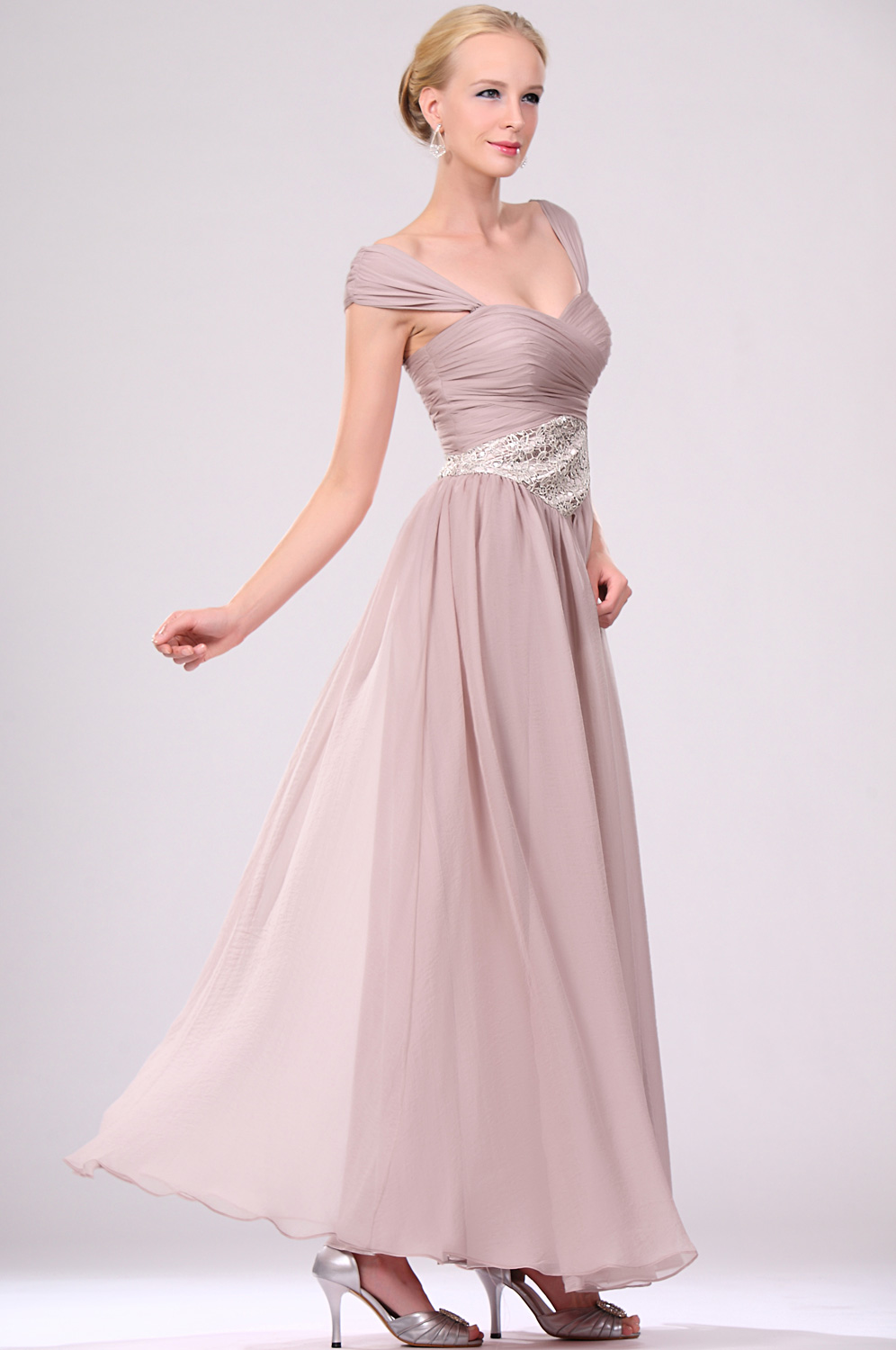 2011 New Stylish Cap-sleeve/Strapless Evening Gown