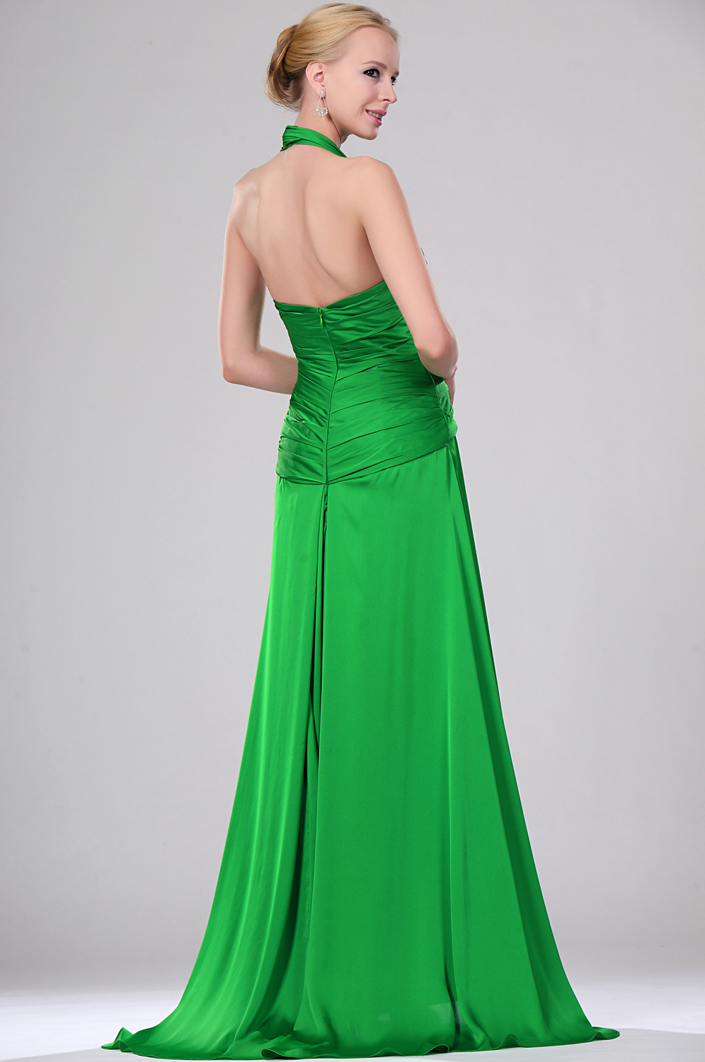 новое стильное зеленое вечернее платье