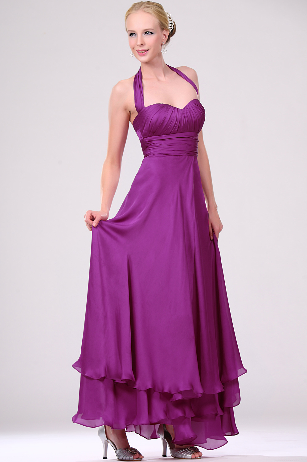 New Elegant Halter Formal Evening Dress