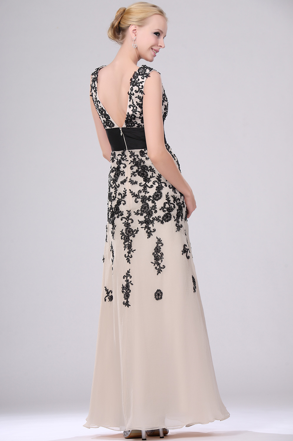 Wunderbar Aermellos Abendkleid