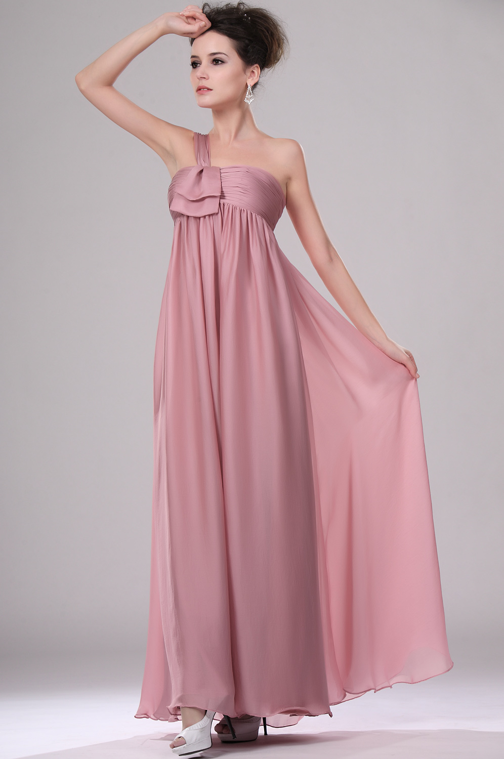 New Elegant One Shoulder Evening Dress