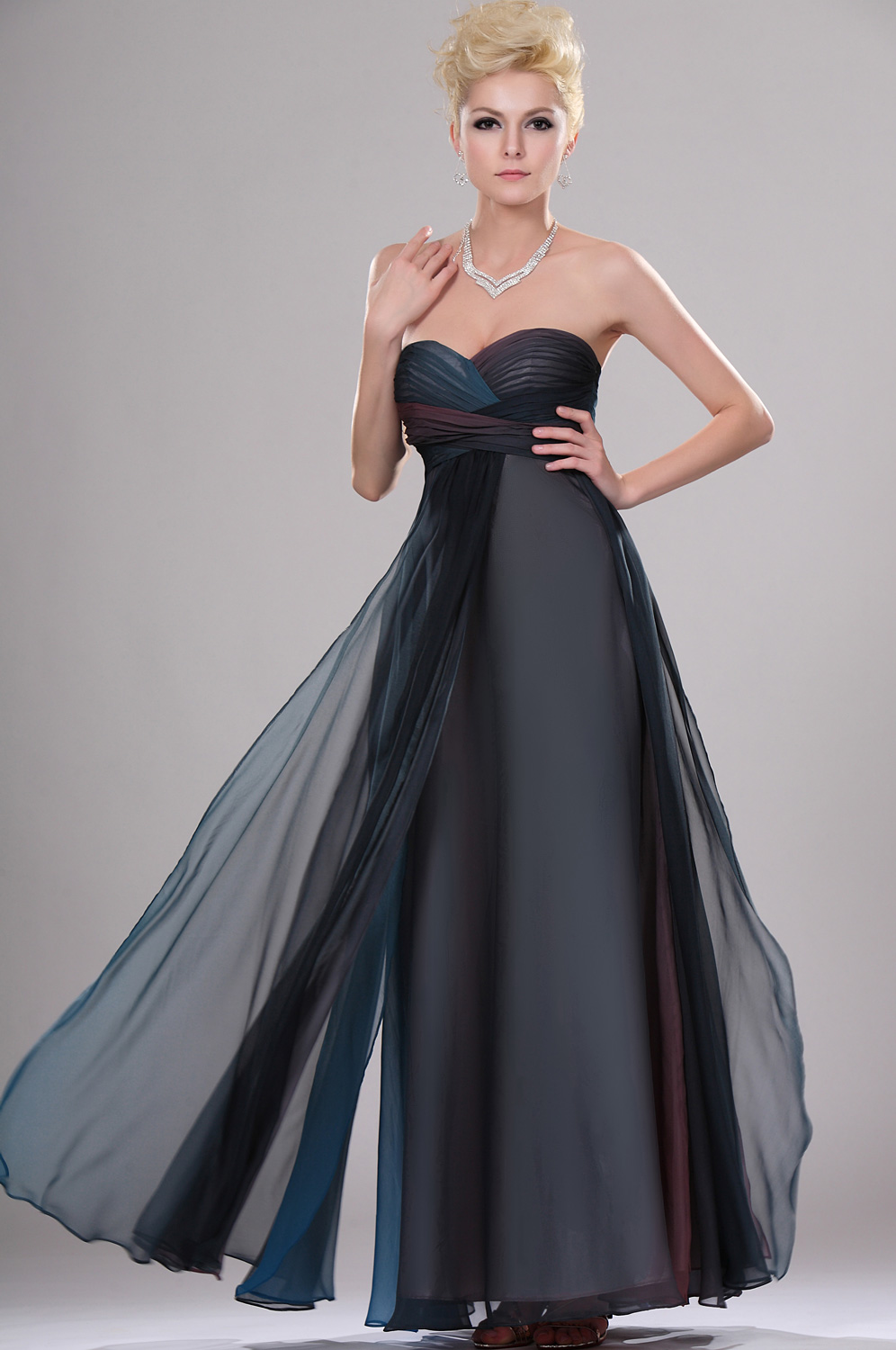 New Sweetheart Strapless Gradient Evening Dress