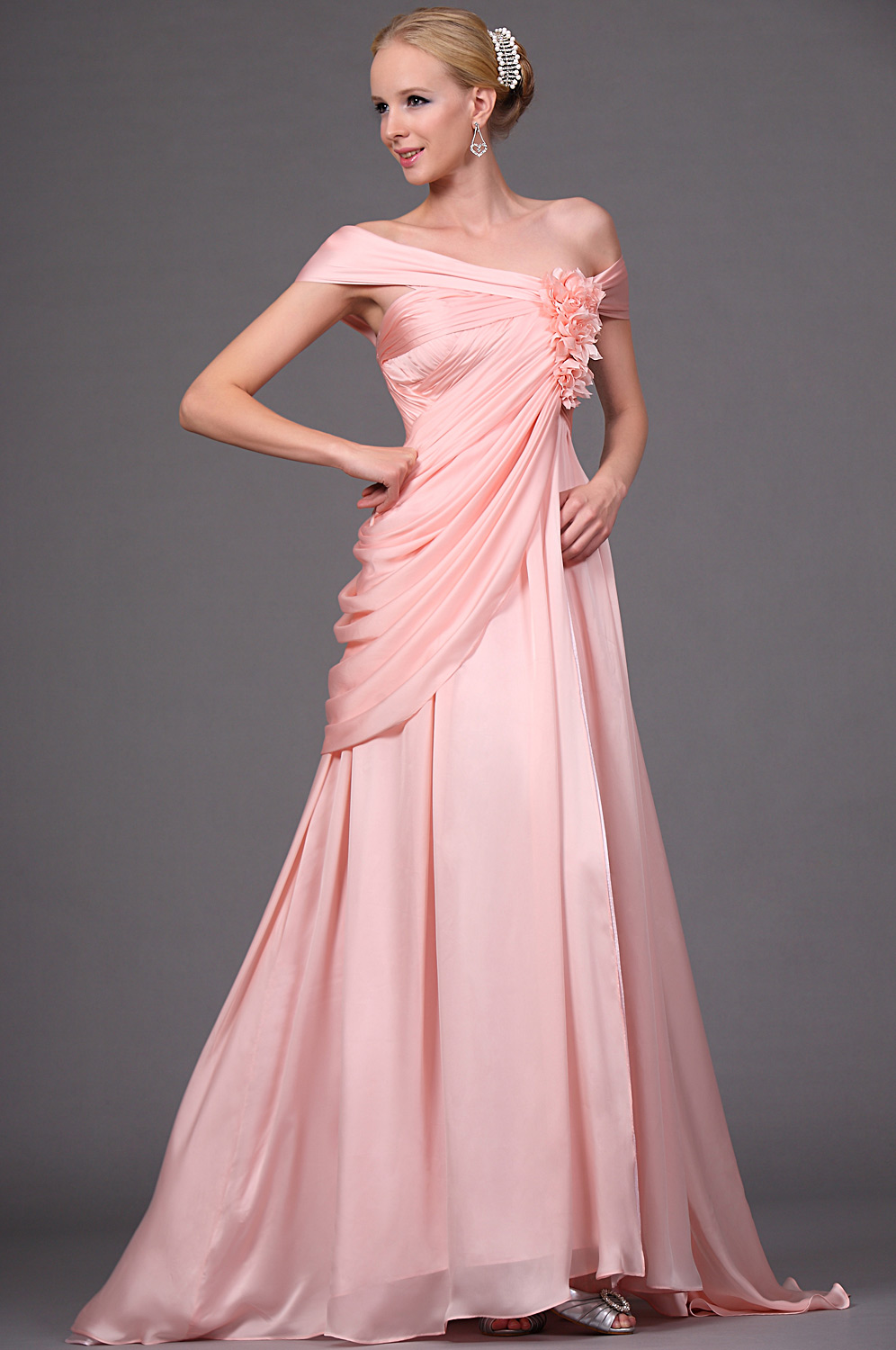 Charming Off  Shoulder Robe de Soiree