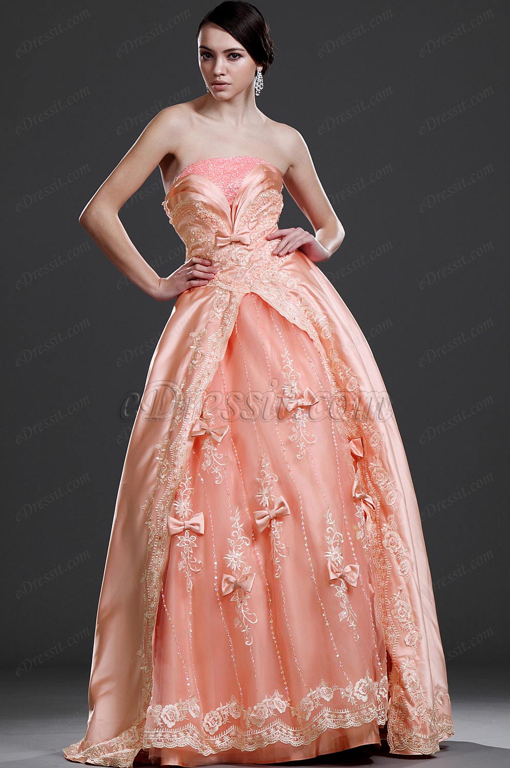 Neue Attraktives Trägerlos Abiballkleid Abendkleid