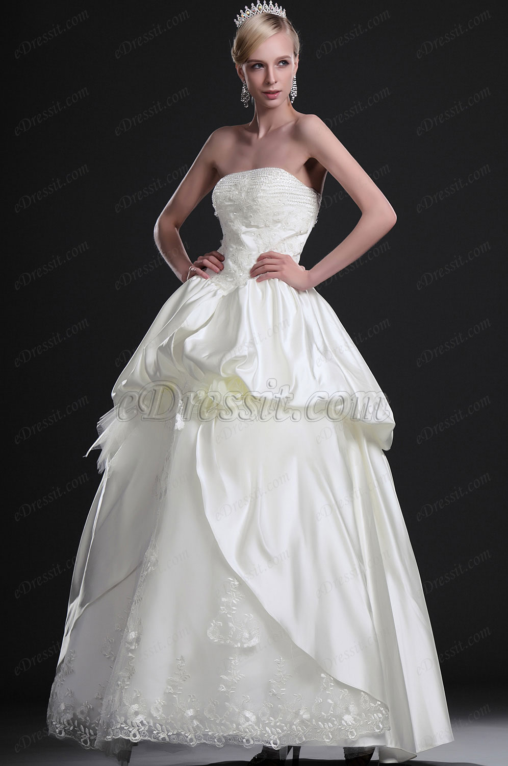 Neue Artikel Eleganzes Trägerlos Abendkleid