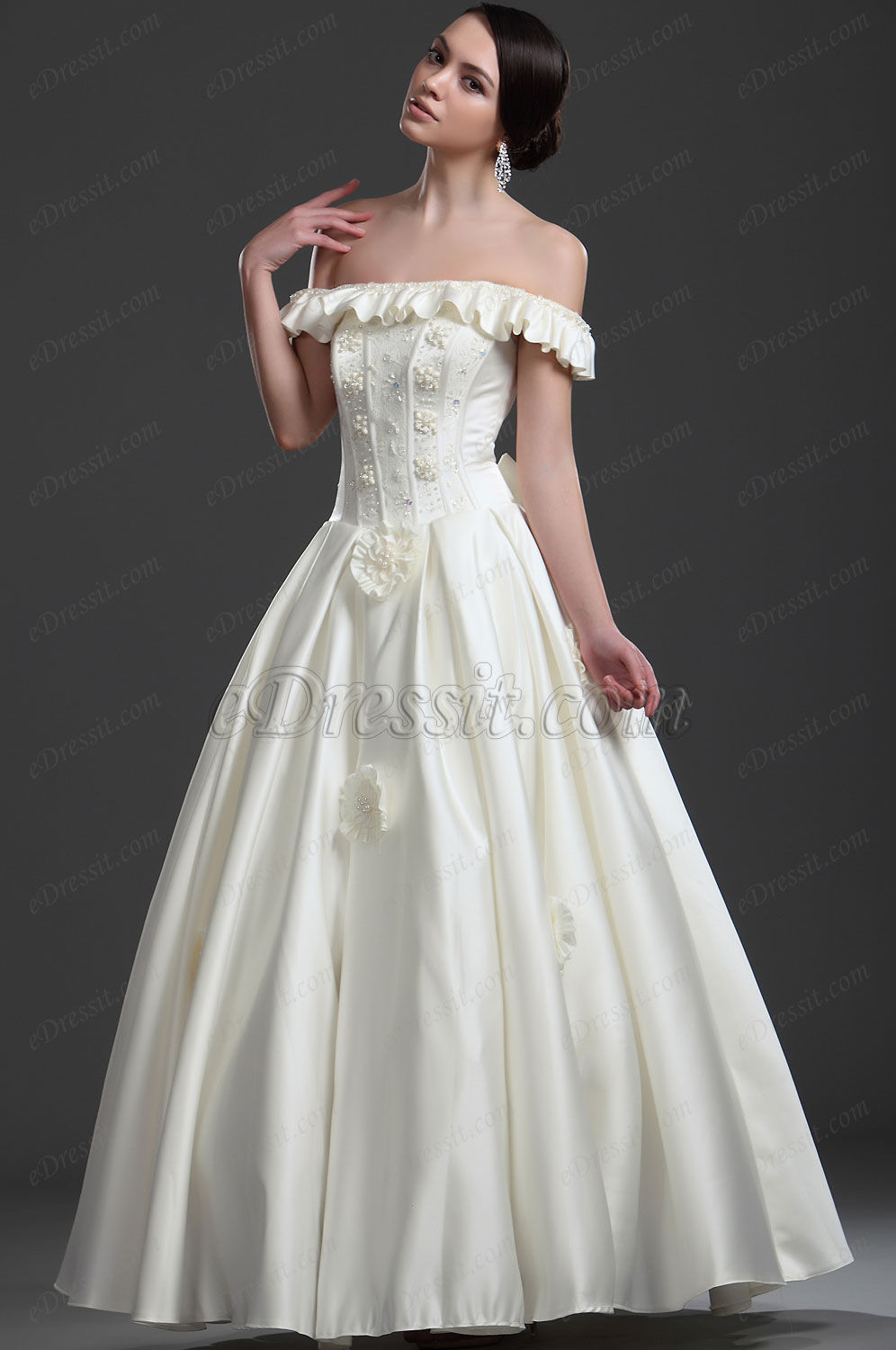 Off épaule Robe de Mariee