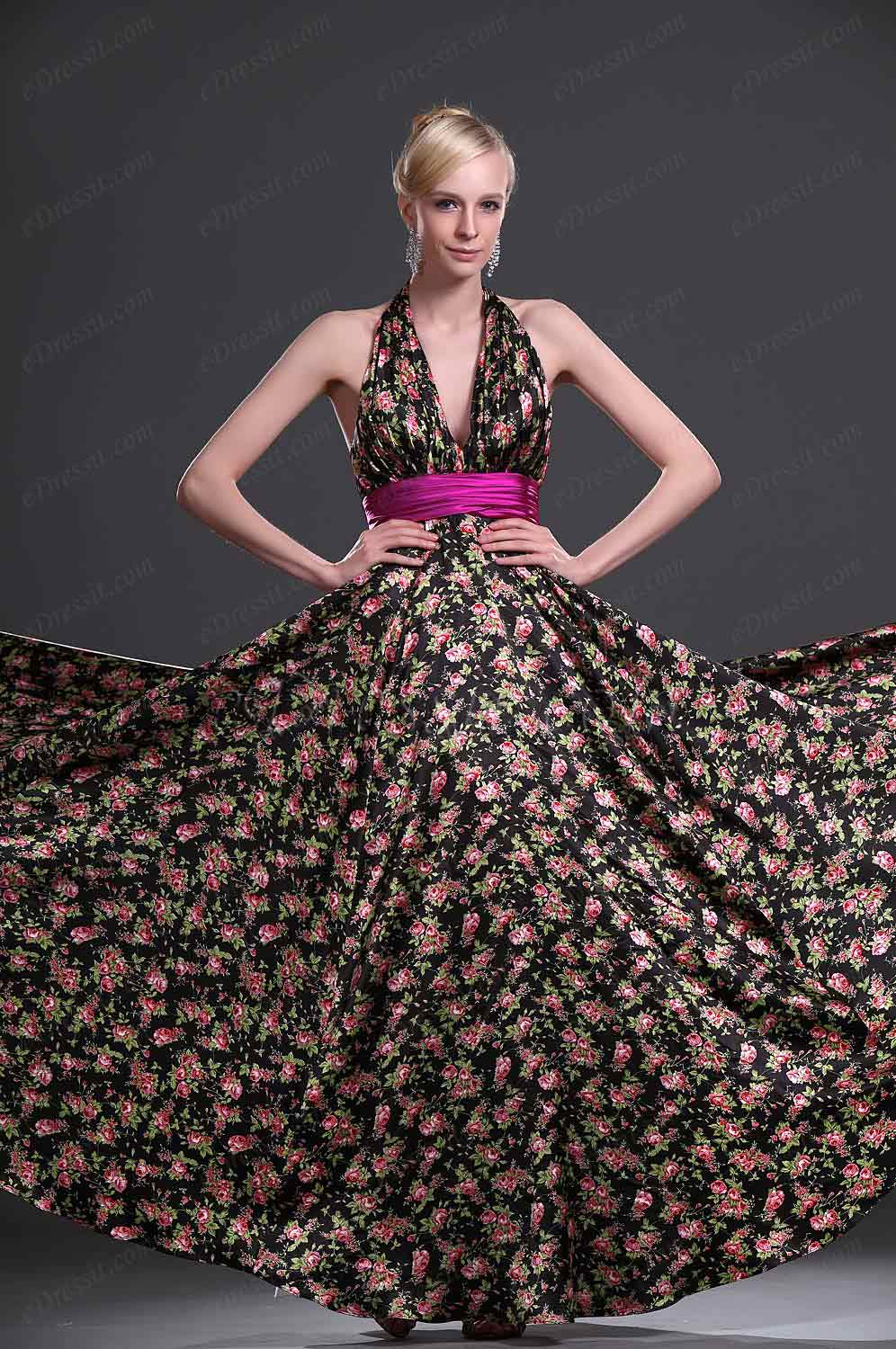 New Collection Halter Evening Dress