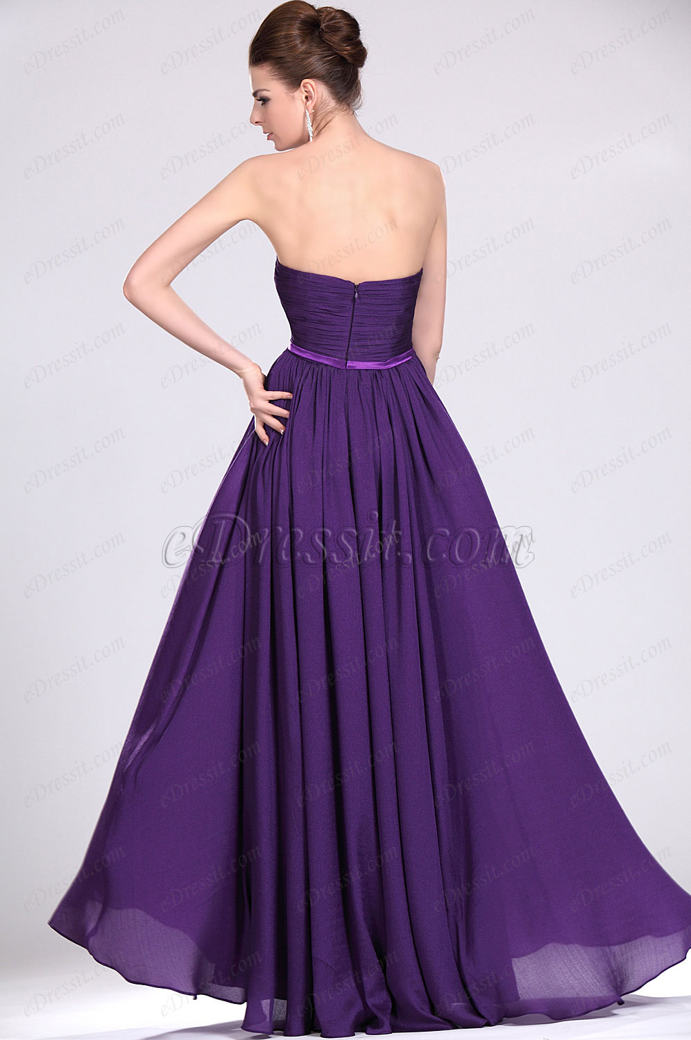 New Elegant Purple Evening Dress