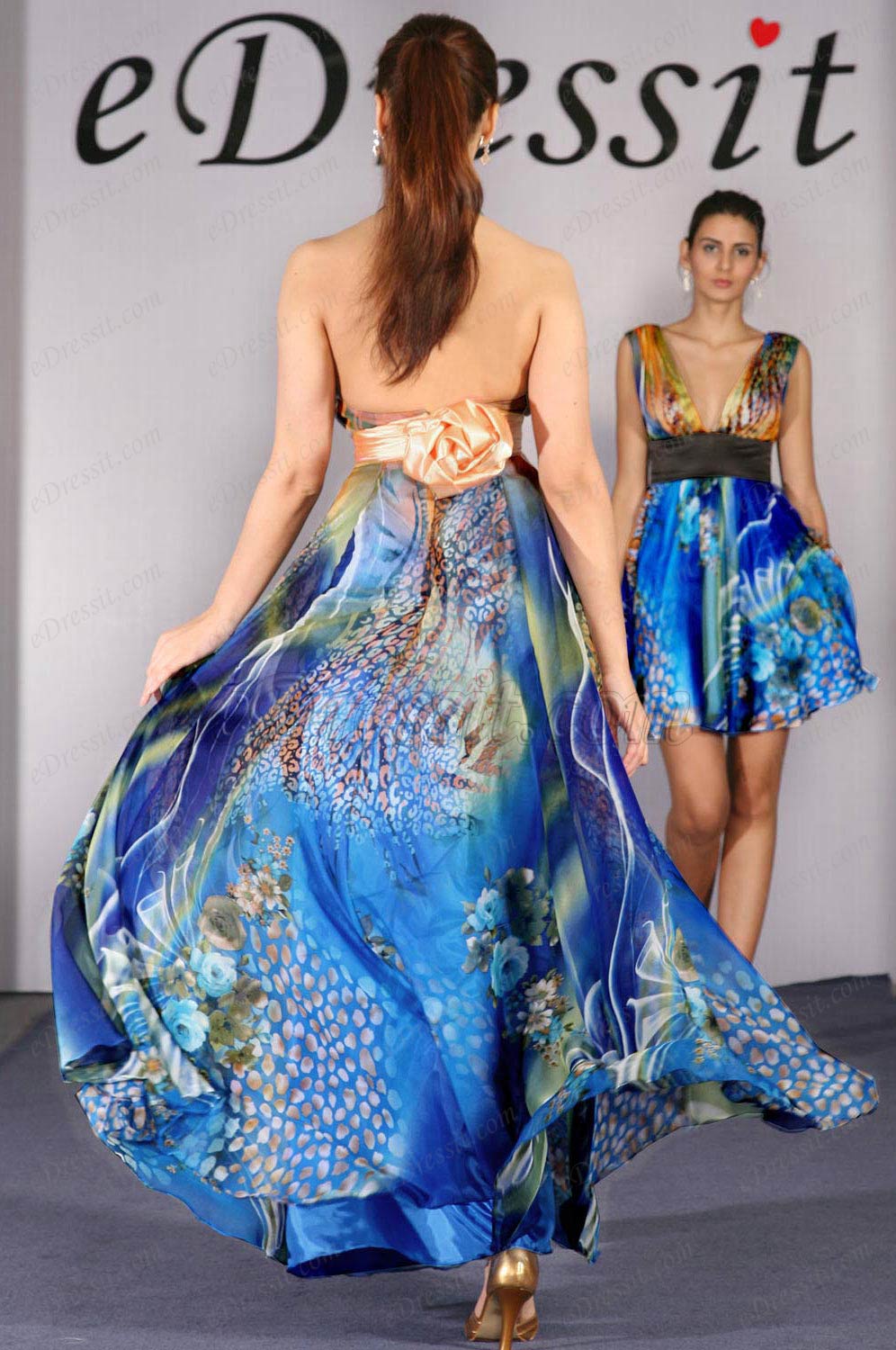 Clearance Sale!  Halter Evening Dress