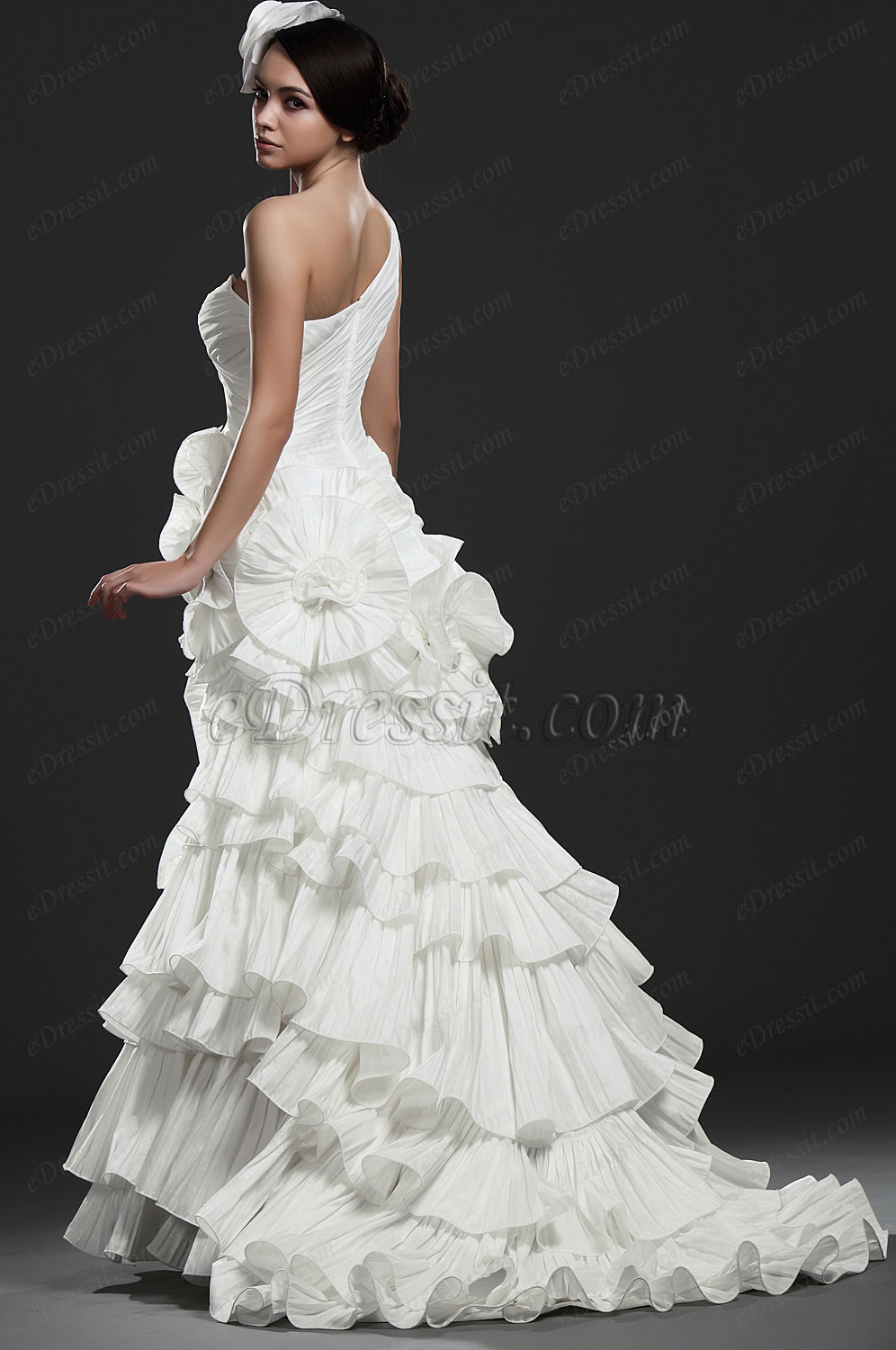 New Elengant One Shoulder Wedding Gown