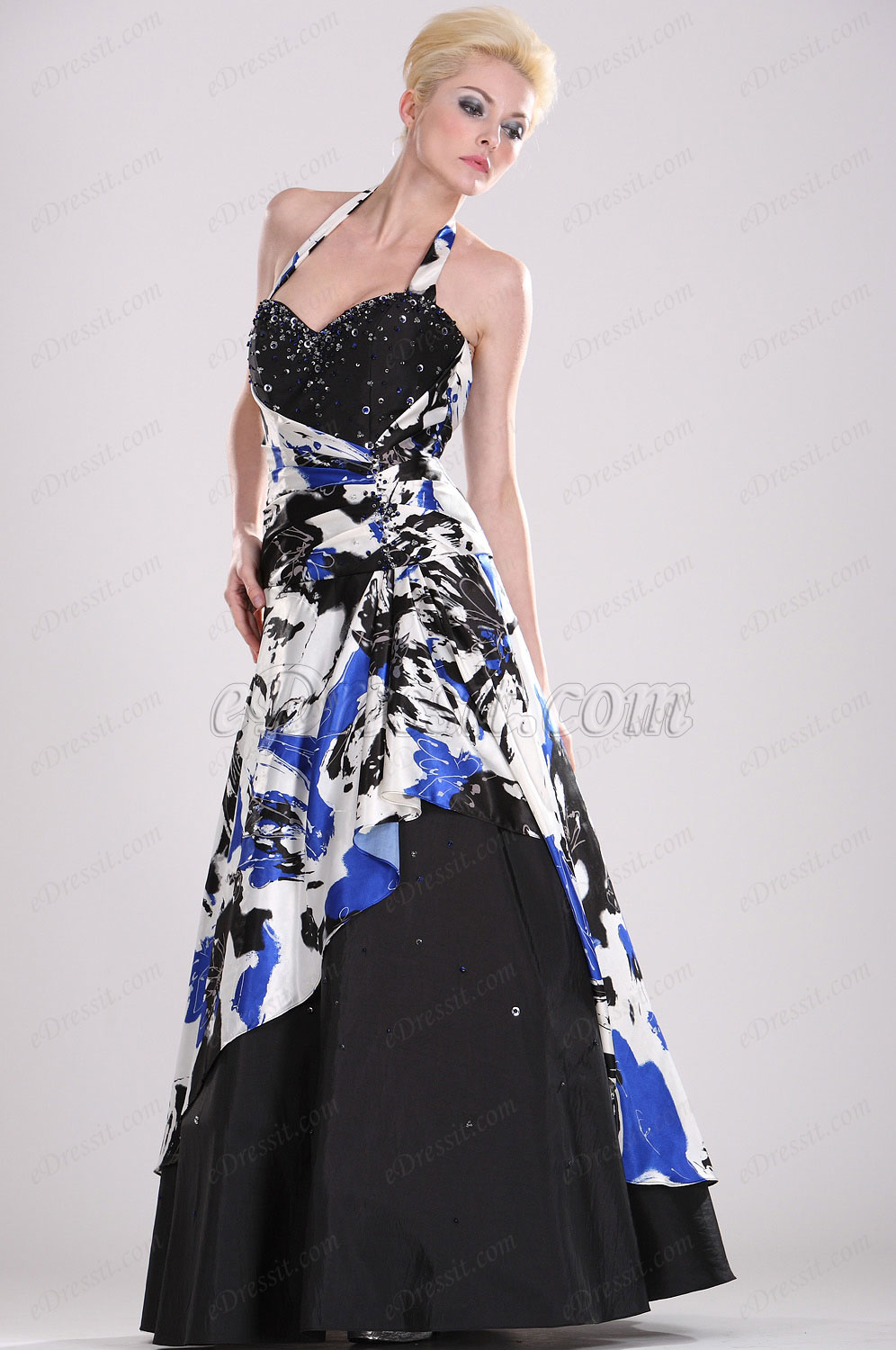 Stylish Halter Ball Gown