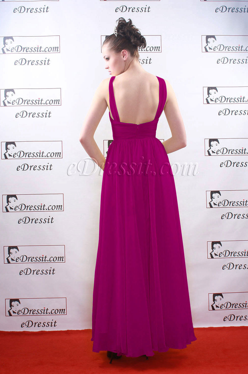 Clearance Sale !   Pink Evening Dress--Size UK20