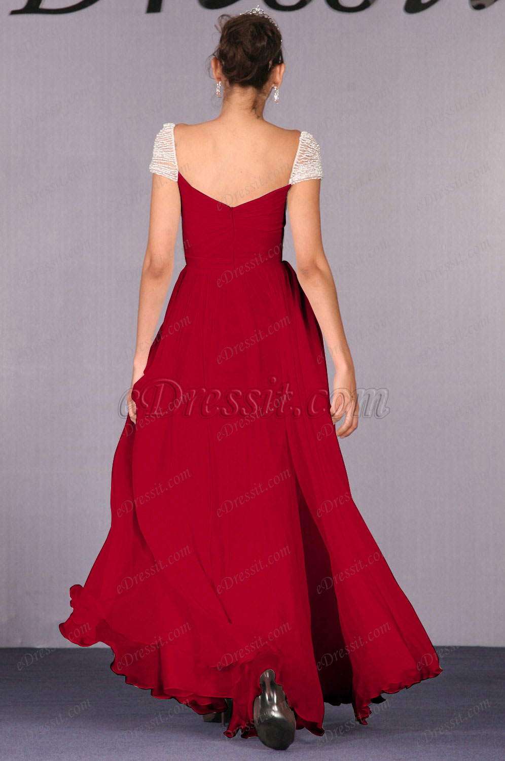 Clearance Sale!  Red Evening Dress--Size UK12