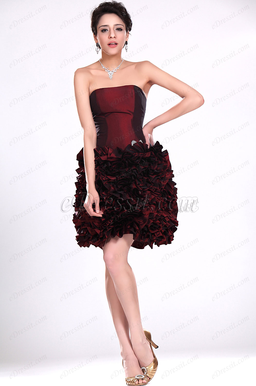 New Stylish Strapless Cocktail Dress Party Dress