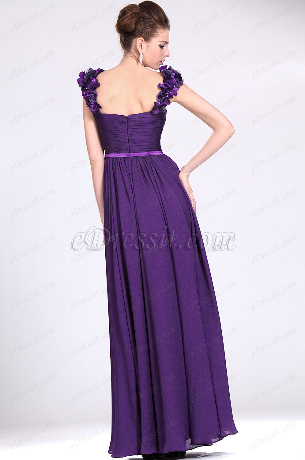 New Elegant Purple Evening Dress