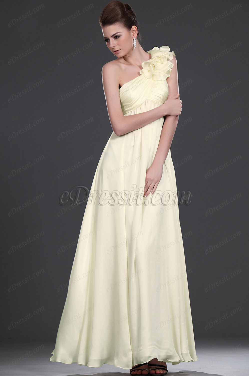 New Elegant One Shoulder Evening Dress