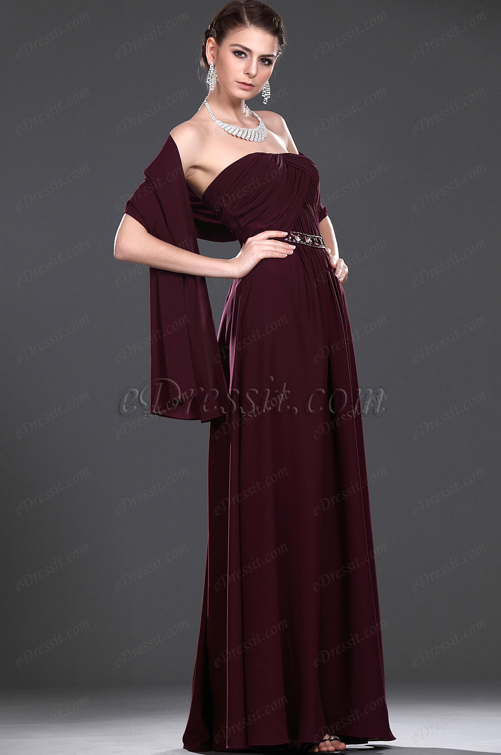 New Elegant Full Length Mother of the Bride Dress