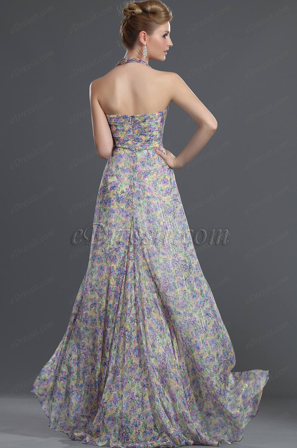 Elégante Licou 100% Soie Robe de Soirée