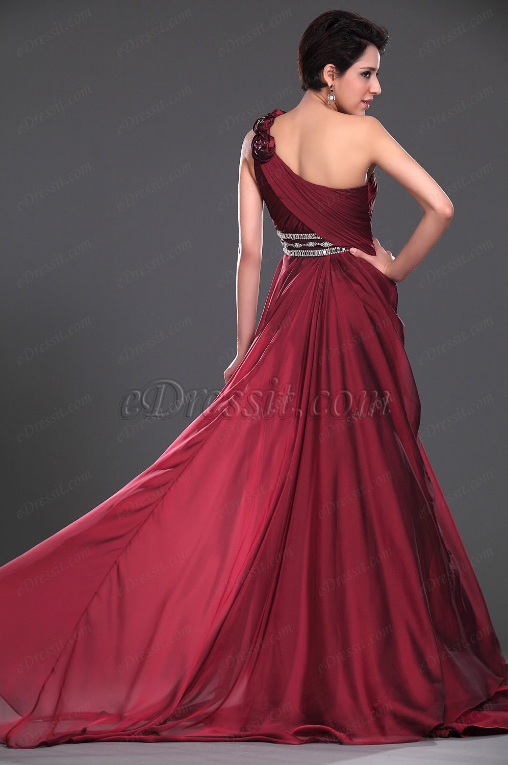 Stunning One Shoulder Evening Dress