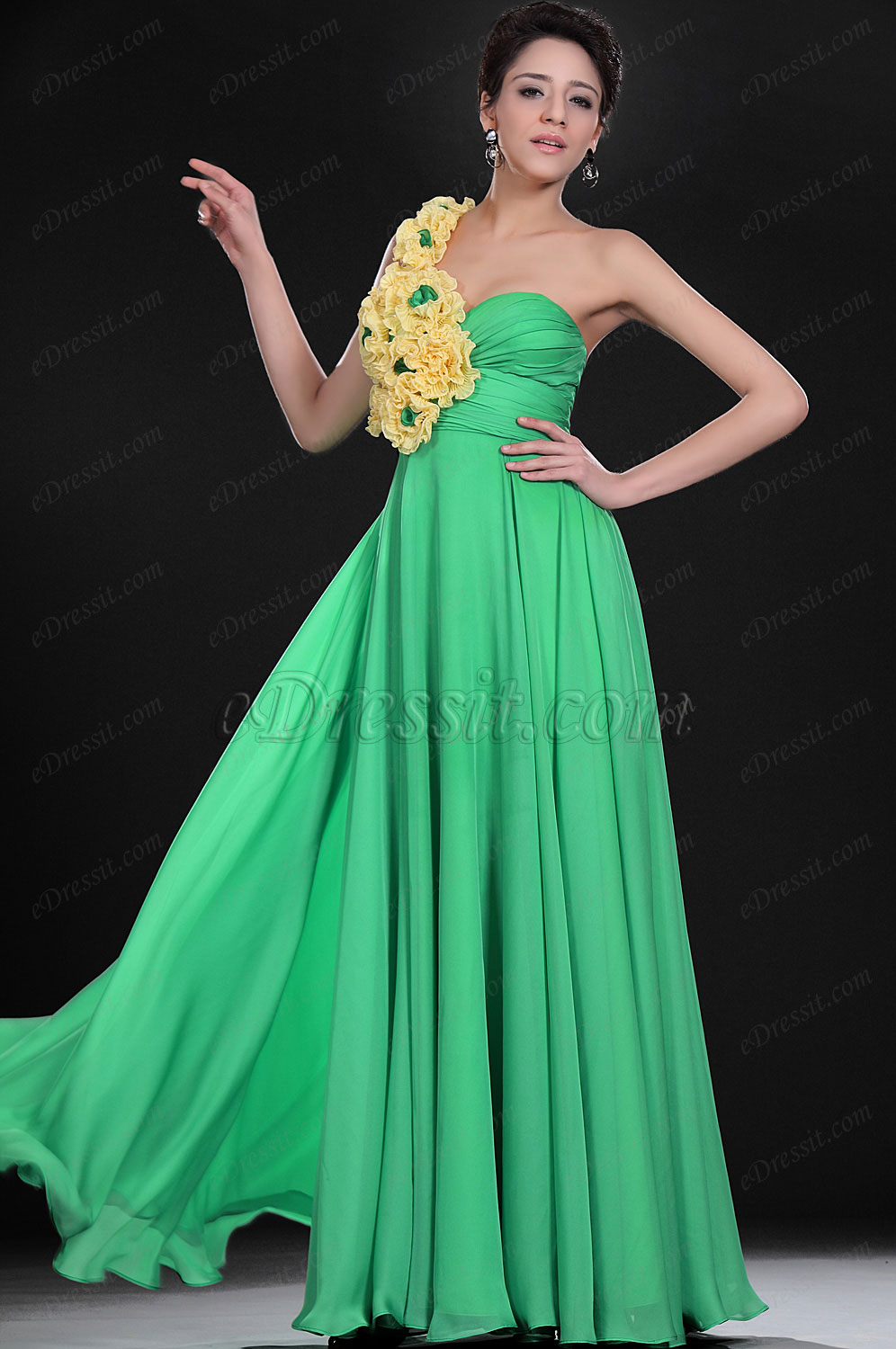 New Hot Style One Shoulder Evening Dress