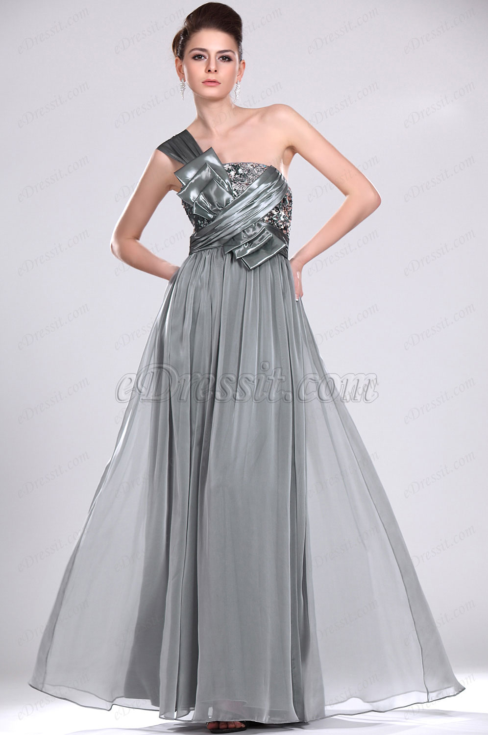 Amazing One Shoulder Prom Gown