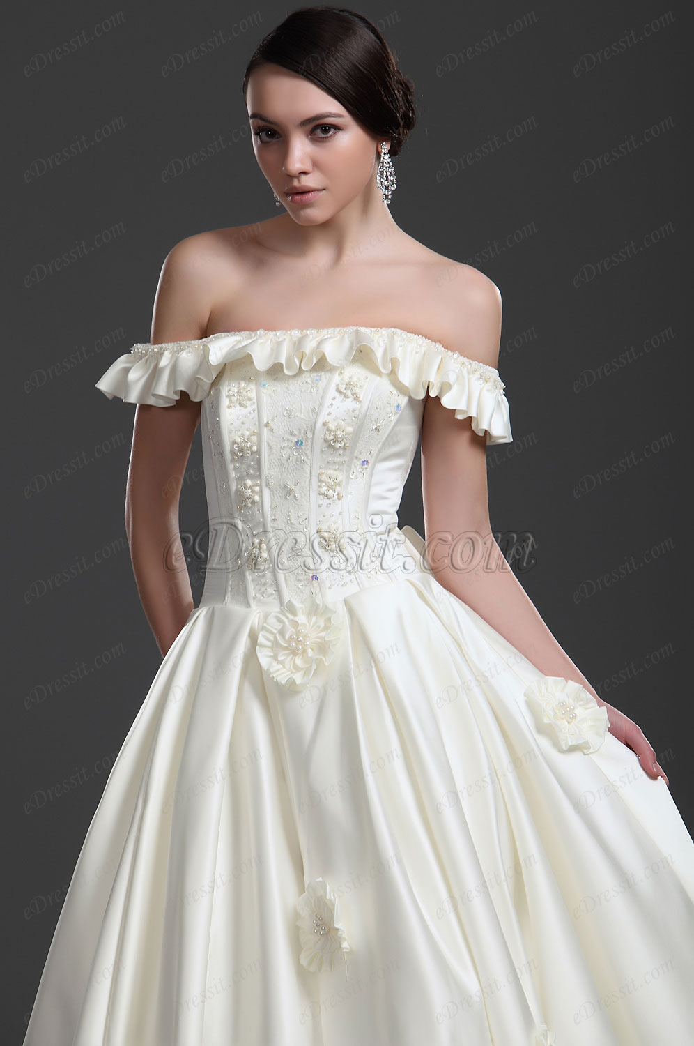 Off épaule Robe de Mariee