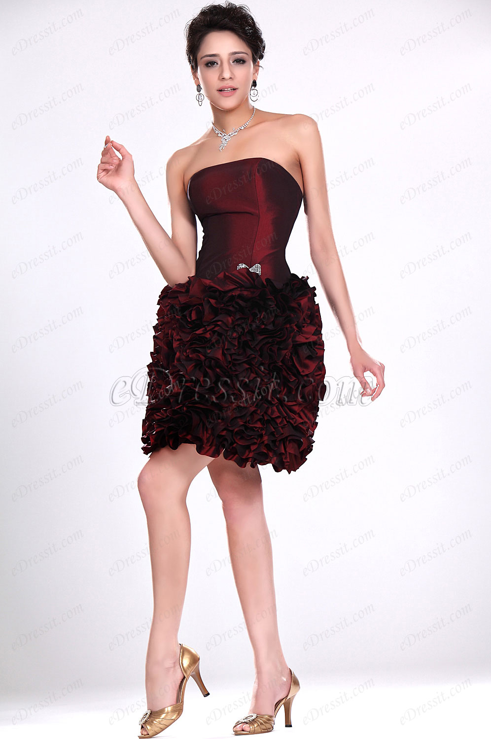 New Stylish Strapless Cocktail Dress Party Dress