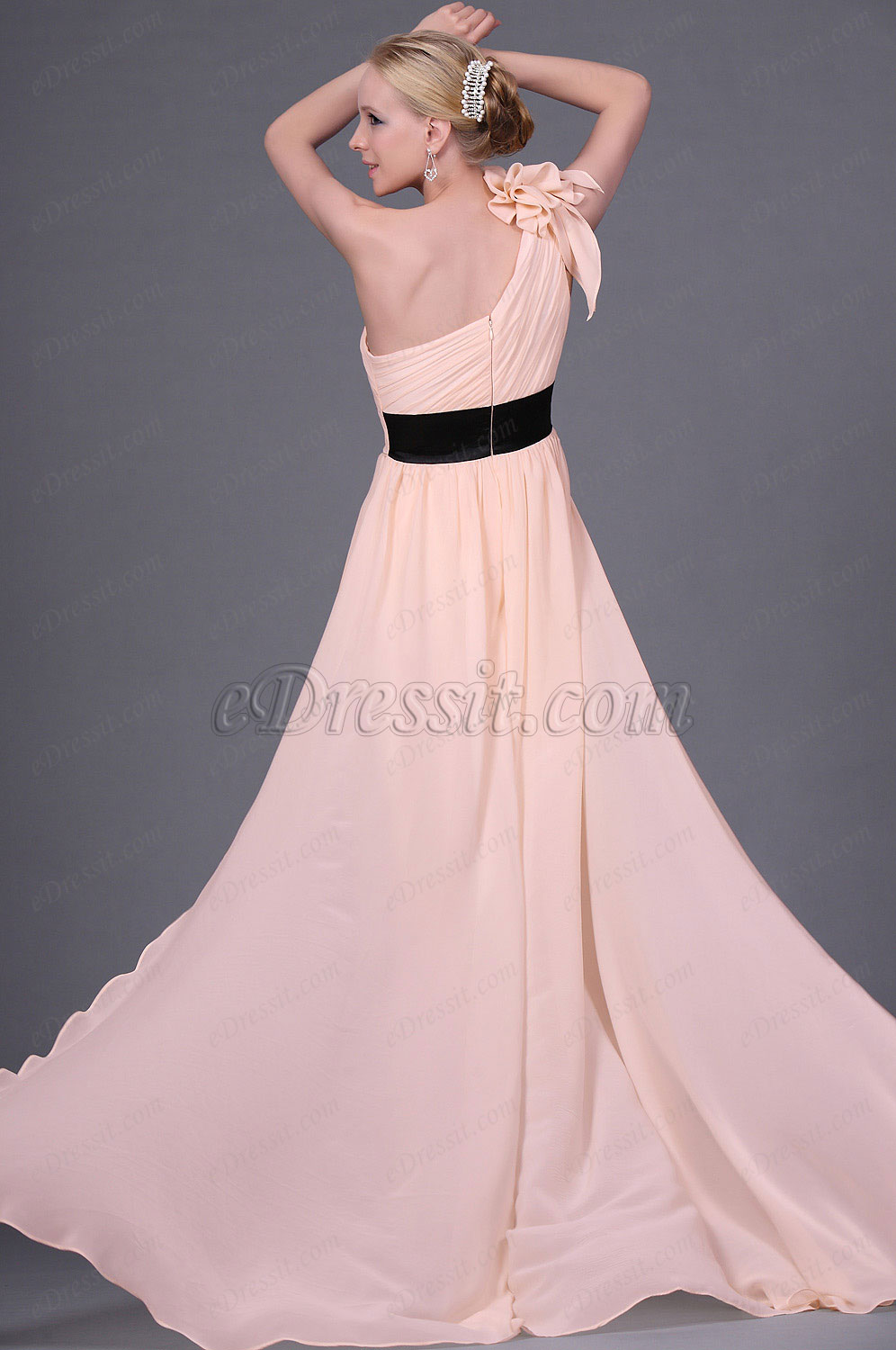 Clearance Sale!  One-shoulder Evening Dress--Size UK20