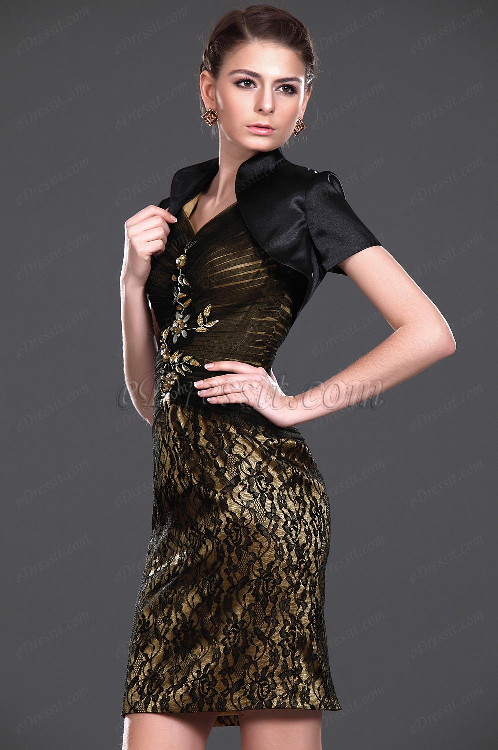 New V-neck Two Pieces Mother of the Bride Dress