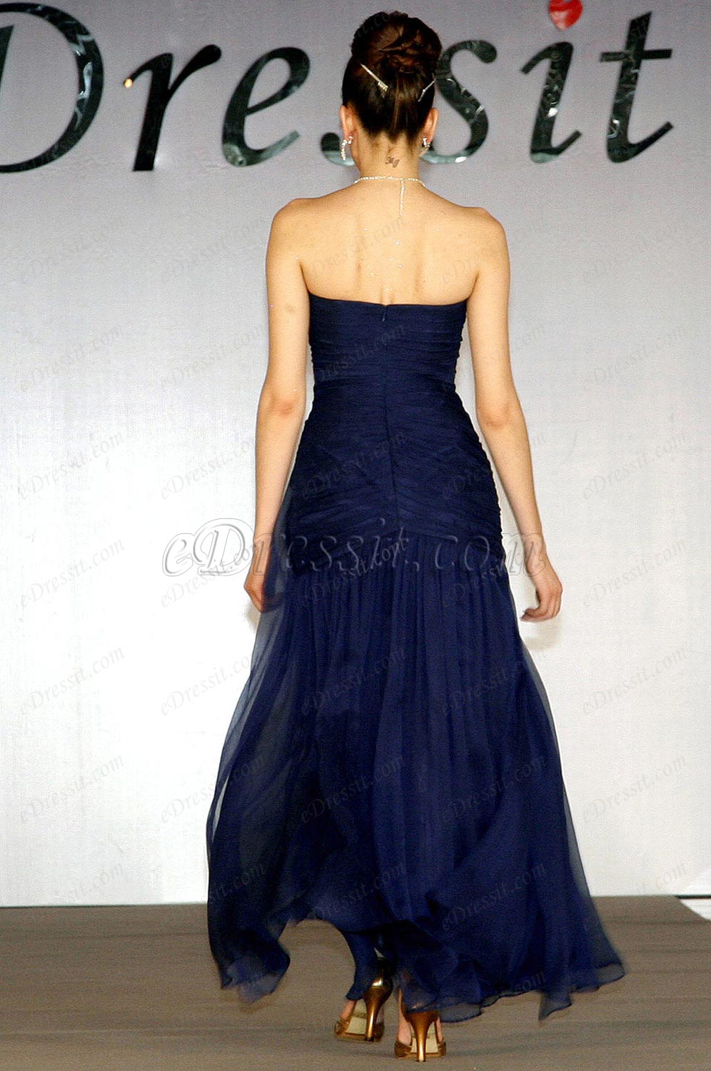 Clearance Sale!  Dark Blue Evening Dress