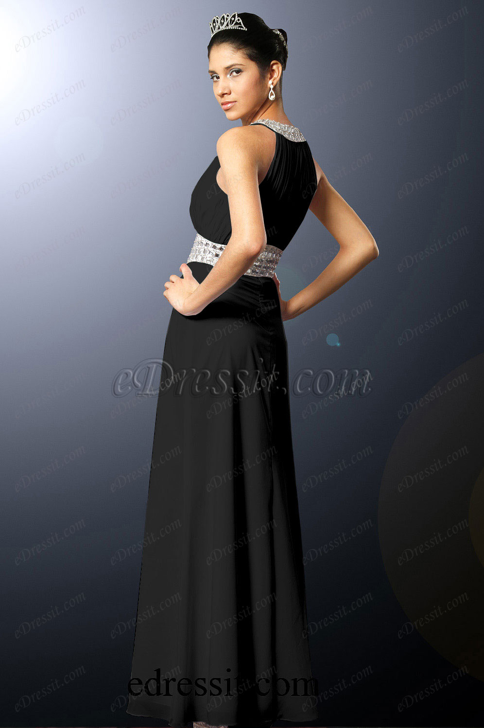 Clearance Sale !  Black Evening Dress--Size UK20