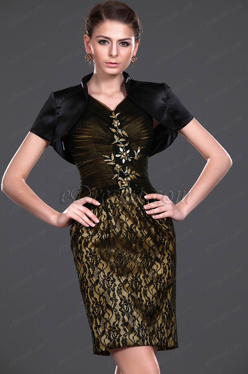 New V-neck Two Pieces Mother of the Bride Dress