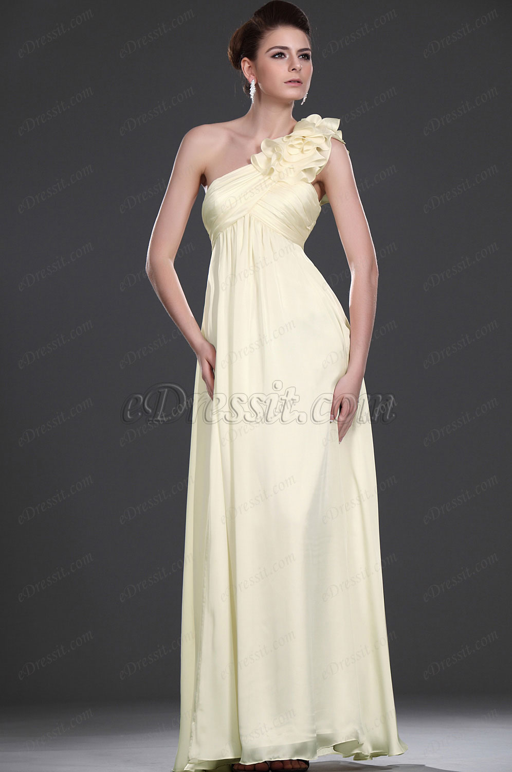 New Elegant One Shoulder Evening Dress