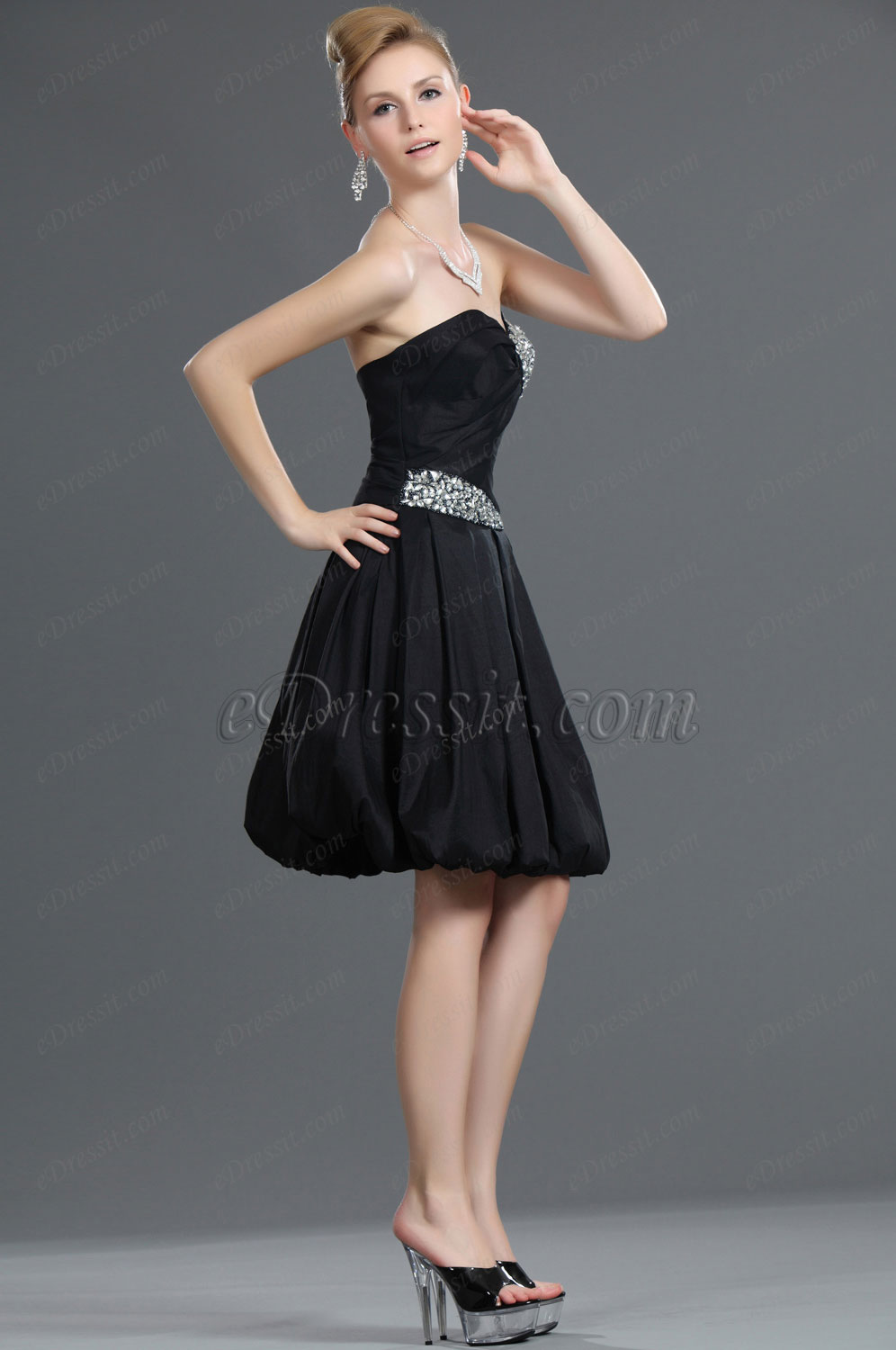 Robe de Cocktail Séduction Noire