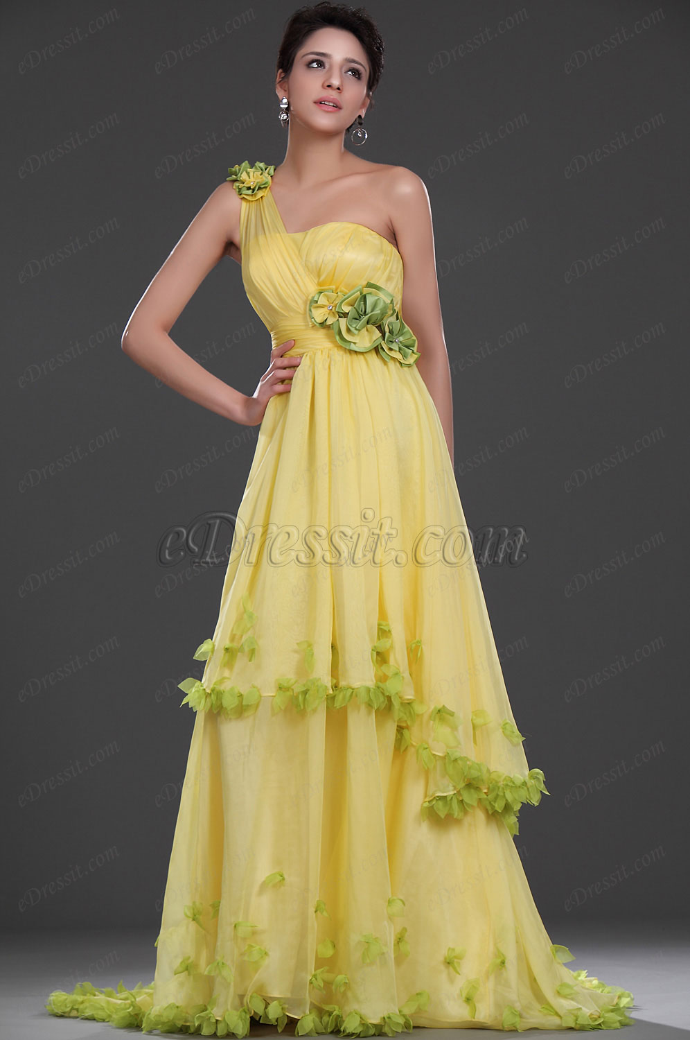 Neue Artikel Attraktiv Ein Schulter Abendkleid