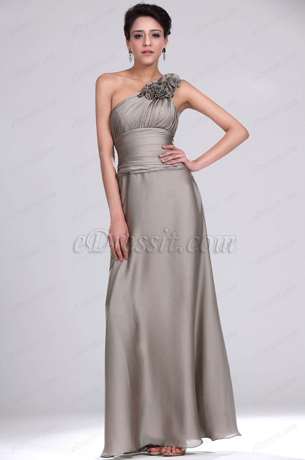 Artikel Ein-Schulter Abendkleid lang