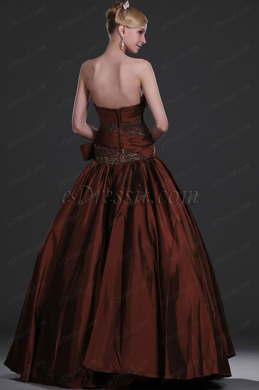 New Alluring Strapless Prom Gown