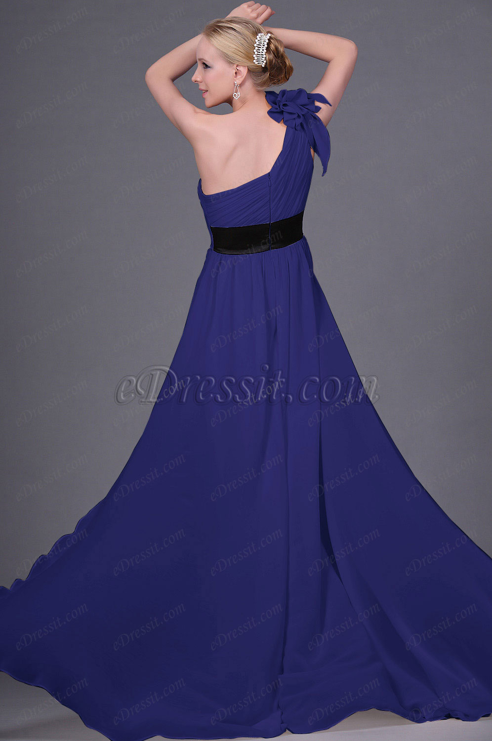 Clearance Sale!   Dark Blue Evening Dress--Size UK12
