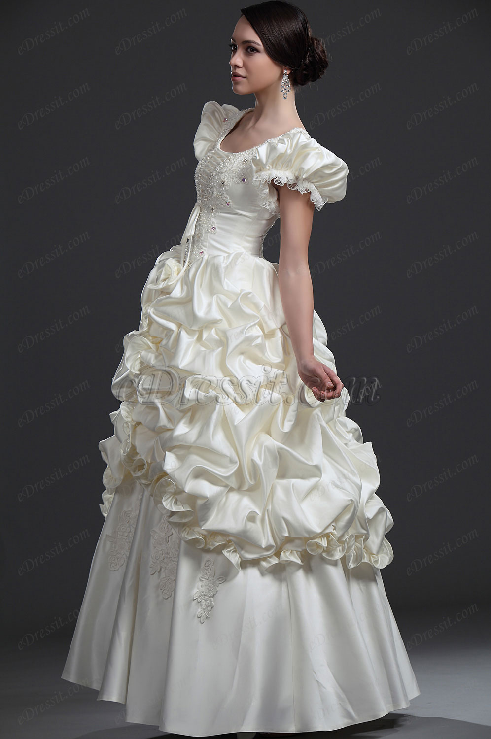 Eleganz Perlen Brautkleid