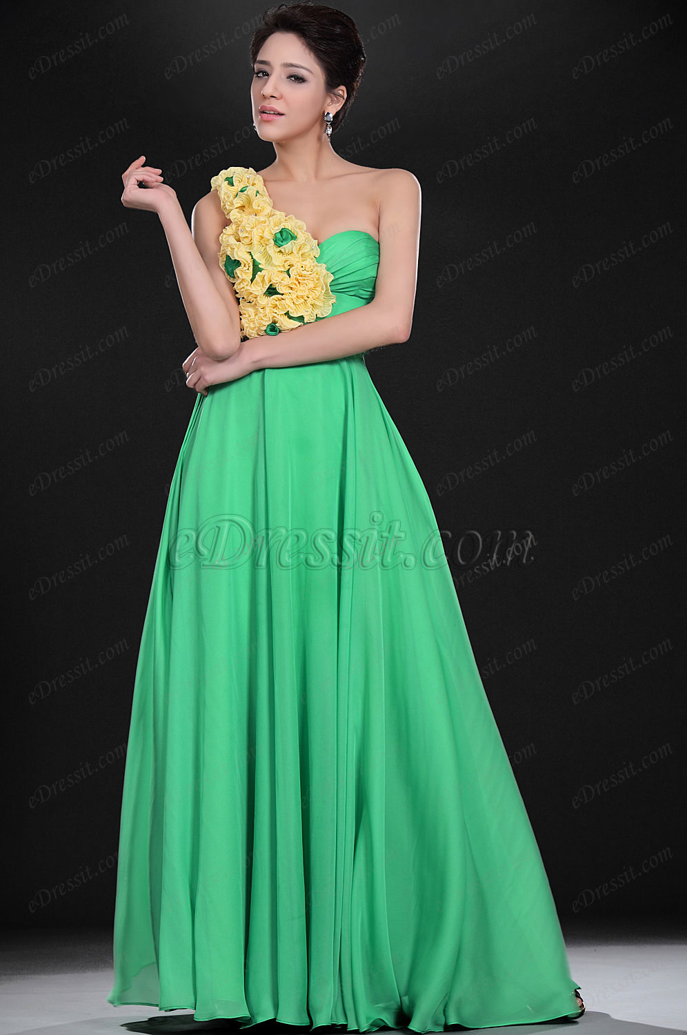 New Hot Style One Shoulder Evening Dress